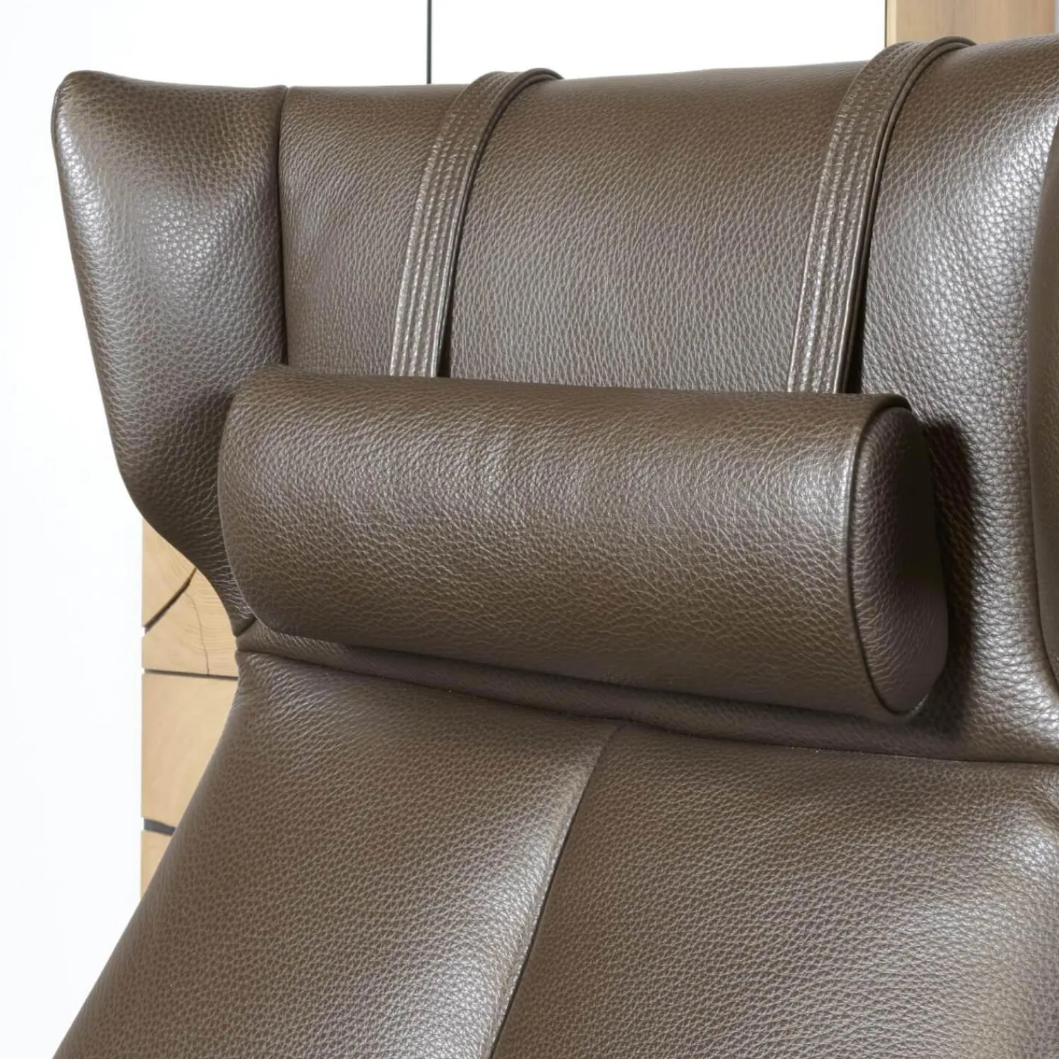 Jori Relaxsessel|Relaxsessel Orea Leder Braun Gestell Silber