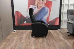 Gealux Relaxsessel|Relaxsessel Primo Leder Polo Schwarz mit Verstellfunktion