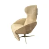Jori Relaxsessel|Relaxsessel Raydreamer JR 7450 Mono Move Medi Innen Stoff Mumble Gesso Beige Außen Leder Nubuck Cream Beige