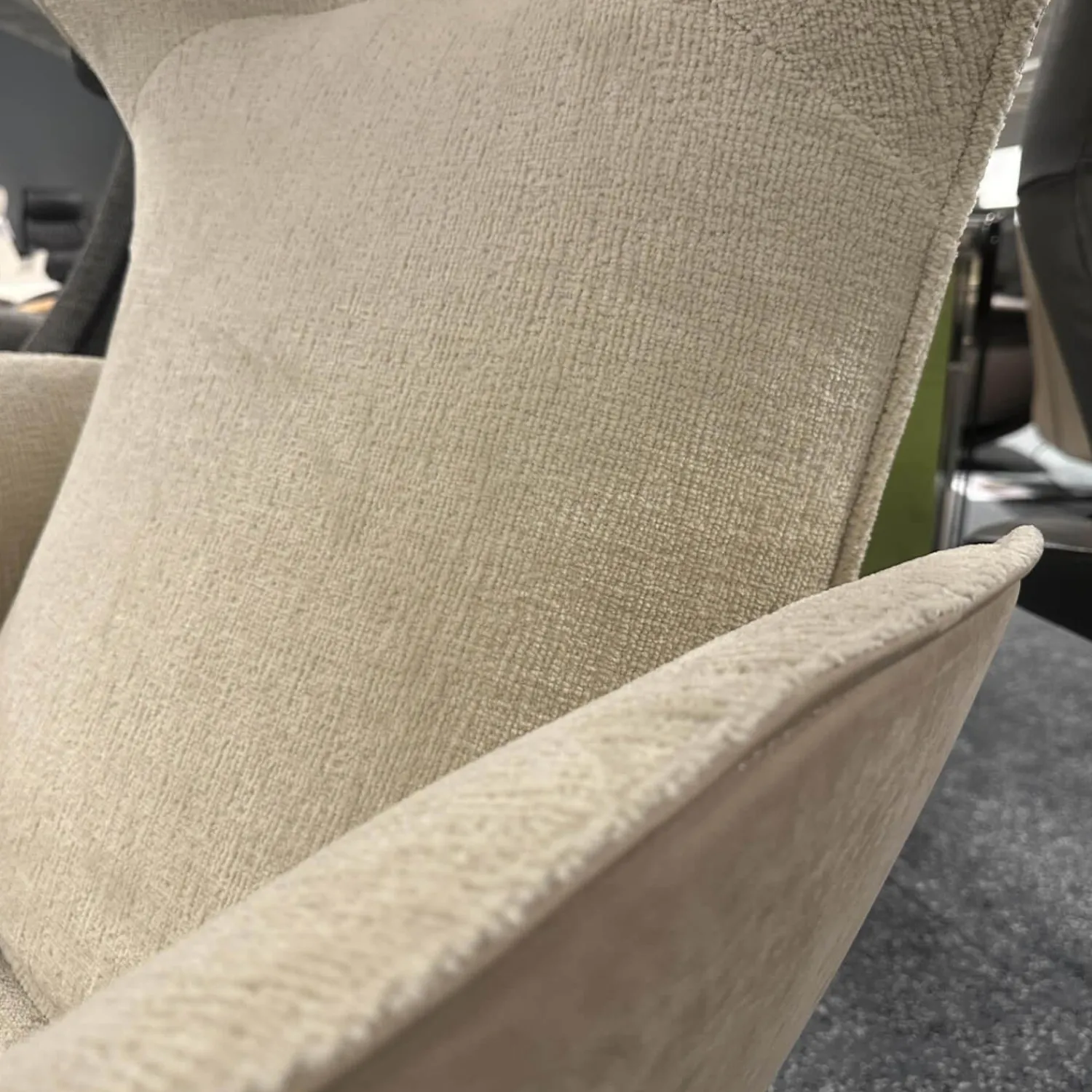 Jori Relaxsessel|Relaxsessel Raydreamer JR 7450 Mono Move Medi Innen Stoff Mumble Gesso Beige Außen Leder Nubuck Cream Beige