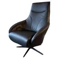 Sitting Vision Relaxsessel|Relaxsessel Signa In Leder Runner Schwarz Mit 3-Motoren mit Akku Seperate Fußteil Rücken Und Kopf Verstellung