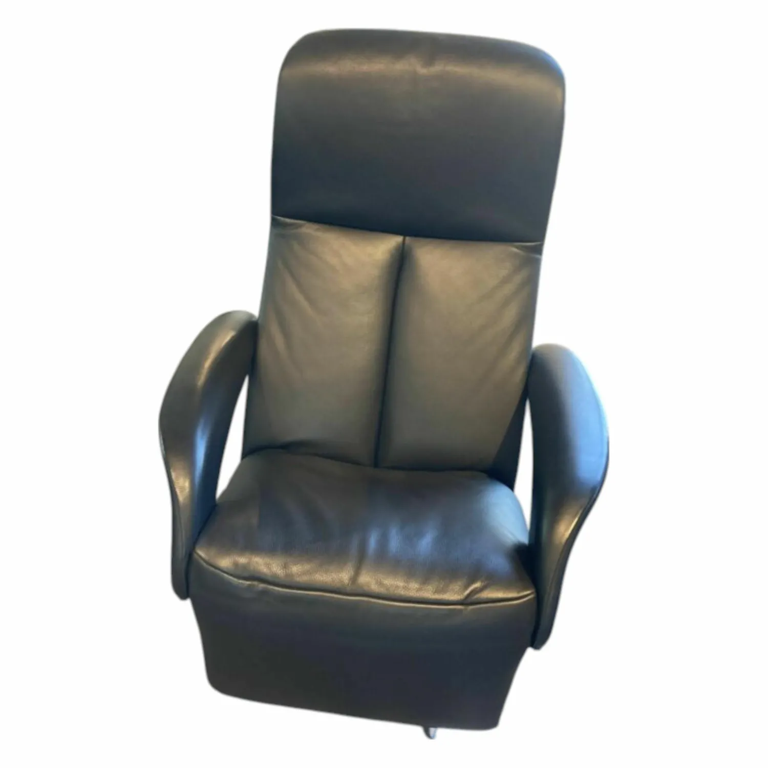 Jori Relaxsessel|Relaxsessel Symphony Leder Celia Nero 5-Sternfuß Aluminium mit manueller Verstellfunktion