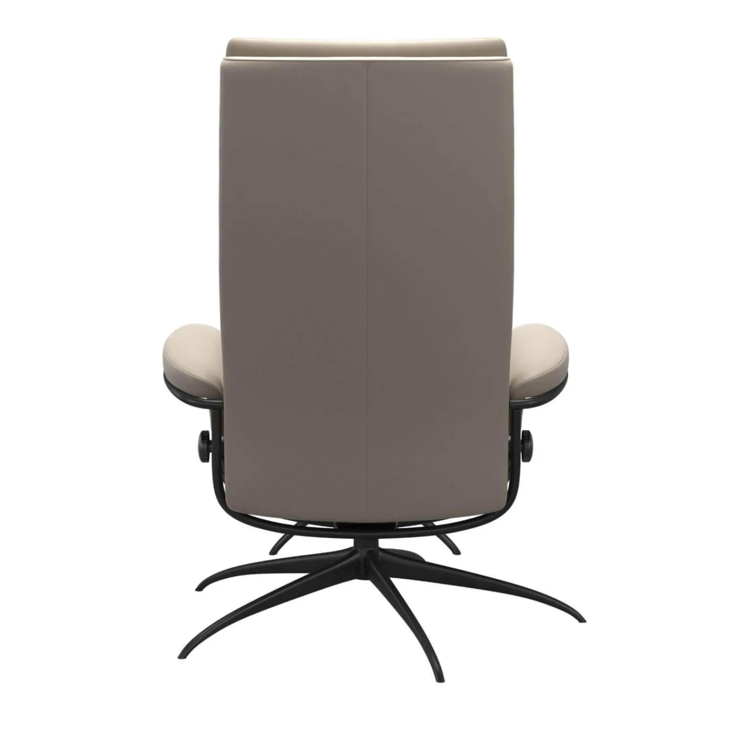 Stressless Relaxsessel|Relaxsessel Tokyo M Leder Paloma Mushroom Grau Beige Base Star Mattschwarz Mit Hoher Rückenlehne Inklusive Hocker