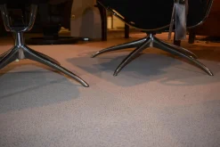 Stressless Relaxsessel|Relaxsessel Tokyo Star M Niedrige Leder Paloma Black Schwarz Mit Hocker Rückenlehne Mit Kopfstütze Standard Base Star Base