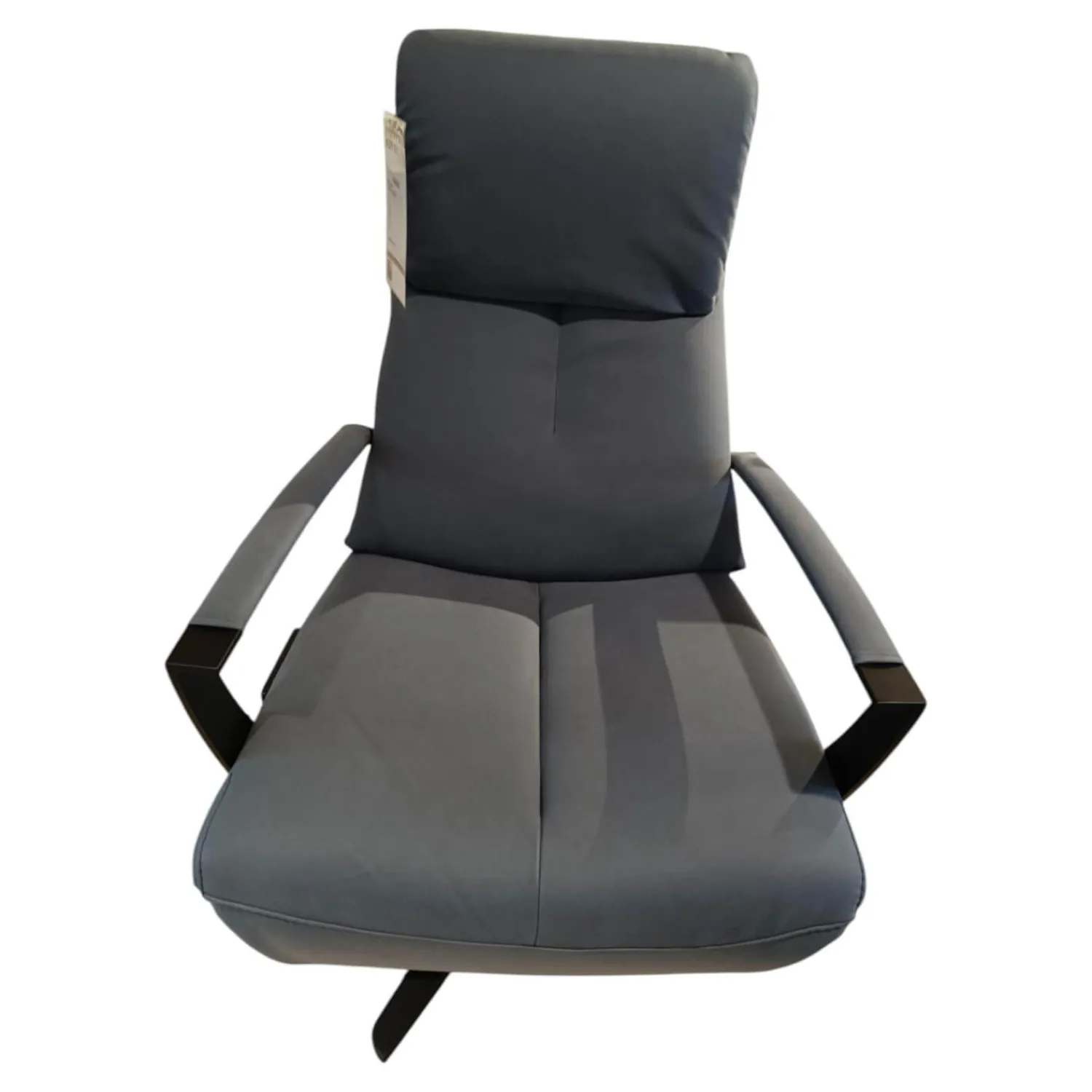 WK Wohnen Relaxsessel|Relaxsessel WK 616 Carlos Leder G Davinci Night Blau Grau 4 Sternfuß Metall Black Schwarz Matt Mit Motorischer Kopfteilverstellung Und Aufstehhilfe