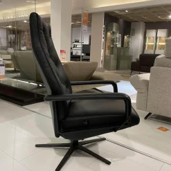 WK Wohnen Relaxsessel|Relaxsessel WK 682 Flori Leder 40 Royal 100 Gestell Schwarz Pulverbeschichtet