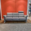 Stressless 3-Sitzer-Sofas|Relaxsofa Metropolitan Stoff Silva Grey Grau mit Kopfstütze