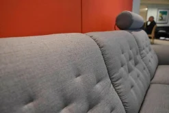 Stressless 3-Sitzer-Sofas|Relaxsofa Metropolitan Stoff Silva Grey Grau mit Kopfstütze