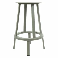 Hay Barhocker & Barstühle|Revolver Stool H65 Stahl Pulverbeschichtet Sky Grey