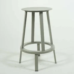 Hay Barhocker & Barstühle|Revolver Stool H65 Stahl Pulverbeschichtet Sky Grey