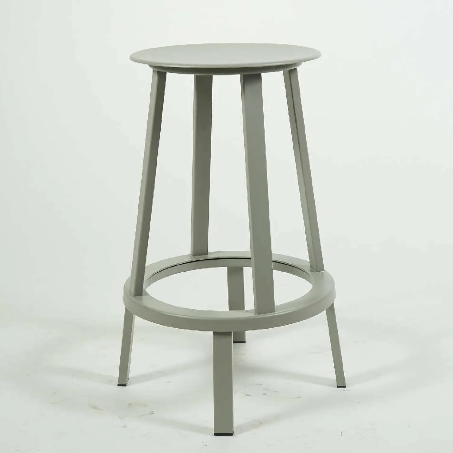 Hay Barhocker & Barstühle|Revolver Stool H65 Stahl Pulverbeschichtet Sky Grey