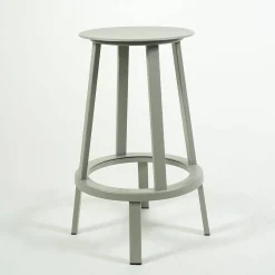 Hay Barhocker & Barstühle|Revolver Stool H65 Stahl Pulverbeschichtet Sky Grey