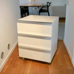 Piure Regale & Container|Rollcontainer Horizon Lack Weiß Matt mit 3 Laden