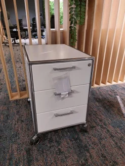 Dauphin Regale & Container|Rollcontainer Modul Space Melamin Weiß Metall Verchromt