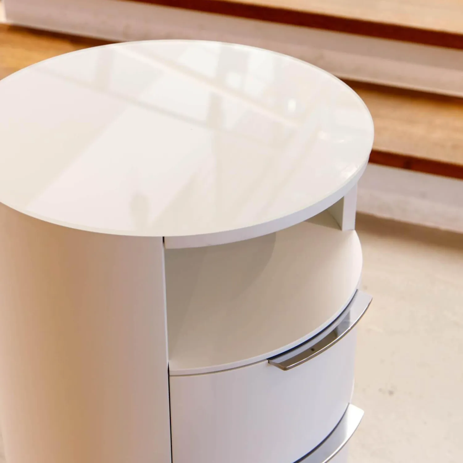 Schönbuch Kommoden & Sideboards|Rundkommode Conga .54 Snow White Weiß Matt Lackiert