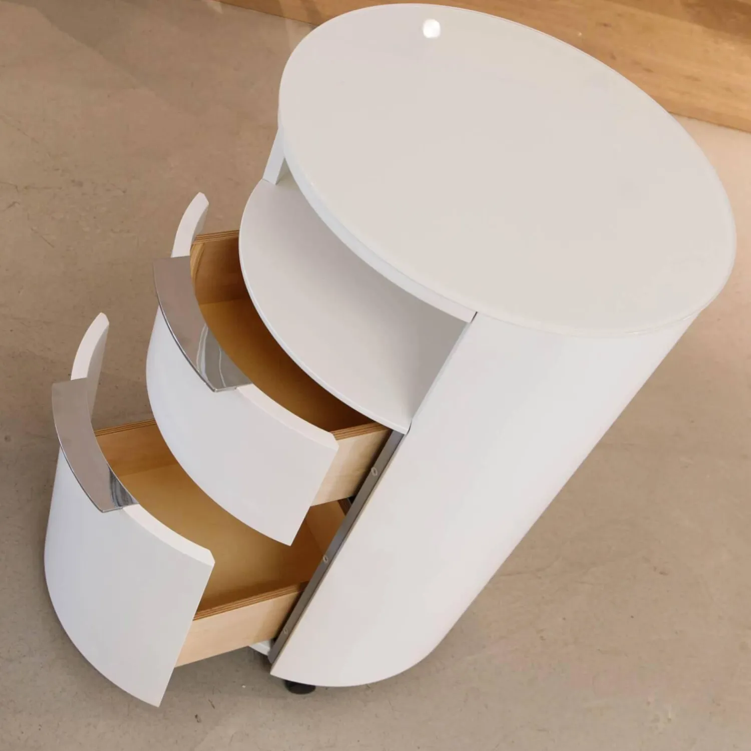 Schönbuch Kommoden & Sideboards|Rundkommode Conga .54 Snow White Weiß Matt Lackiert