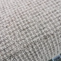 B&B Italia Hocker & Sitzsäcke|Saké Hocker Stoff Liseo Cat. Lusso Braun Gestell Hartzinn Lackiert