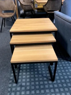 Henke Beistelltische|3-Satz-Tisch EC-LS Asteiche Massiv