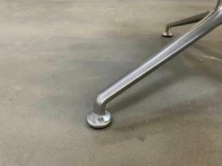 Walter Knoll Relaxsessel|Schalensessel FK Leder Congress Rot Außenschale Weiß Lackiert Gestell Aluminium