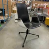 Walter Knoll Relaxsessel|Schalensessel FK Leder Schwarz Schale Weiß Gestell Aluminium Poliert