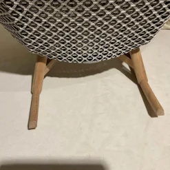 DEDON Loungemöbel|Schaukelstuhl Mbrace Stoff A 264 Cool Sage Grau Gestell Aluminium Füße Massivholz Teak Inklusive Beistelltisch