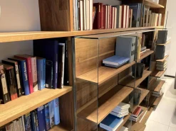 Team 7 Regale|Schieberegal Cubus Holz Naturöl Schiebetür Klarglas