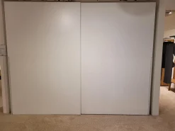 Contur Kleiderschränke|Schiebetürenschrank 0500 Echtlack Matt Bianco Grau Inklusive Innenbeleuchtung Mit Bewegungssensor