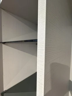 Contur Kleiderschränke|Schiebetürenschrank Athena Logica Lack 127 Hot Grau Griff Lack Absetzungen Melamin Holz MT RT Thermoeiche Innen Stoffoptik Perlmutt