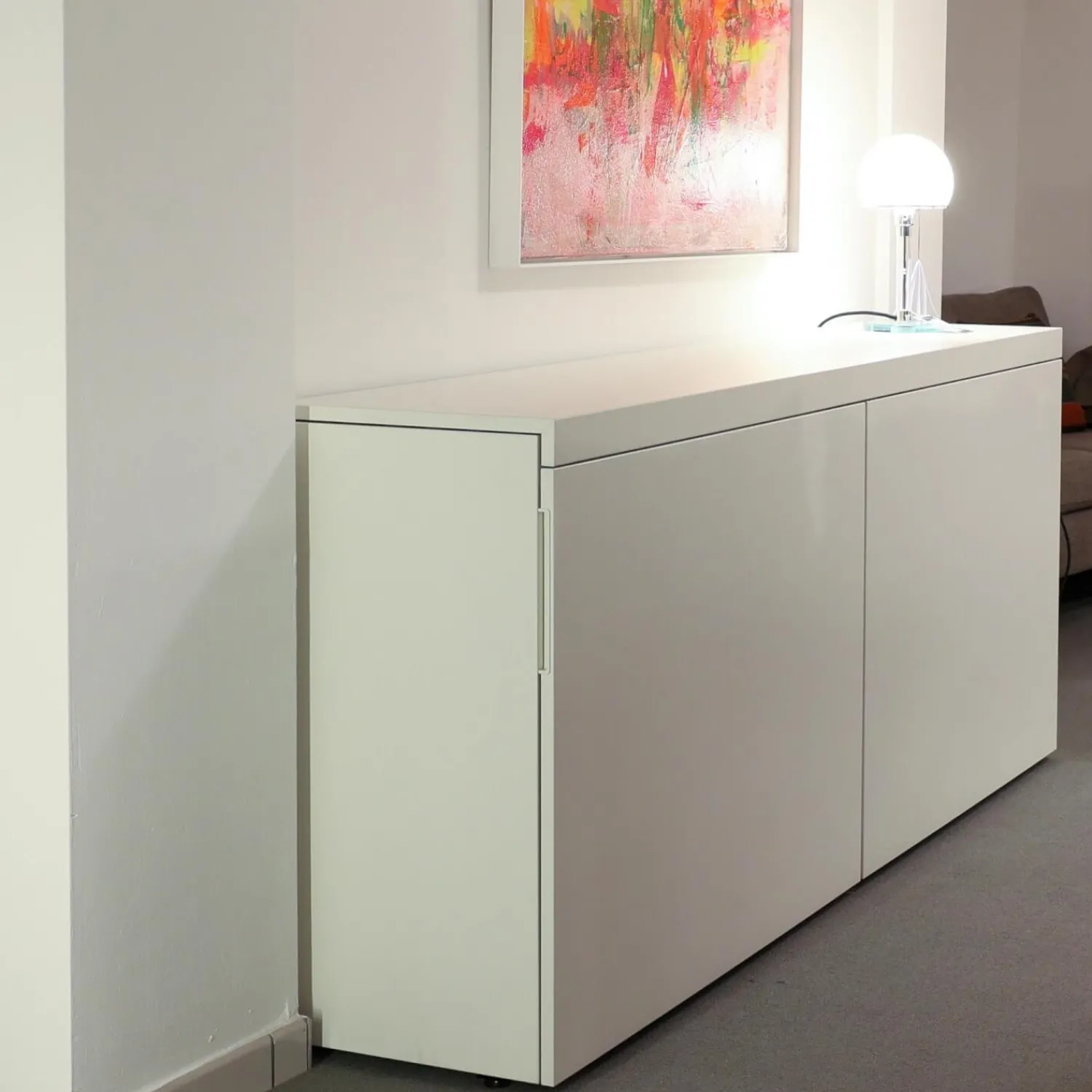 WernerWorks Kleiderschränke|Schiebetürenschrank Basic Cap Melaminbeschichtet Weiß Mit Schiebefronten Grifflos