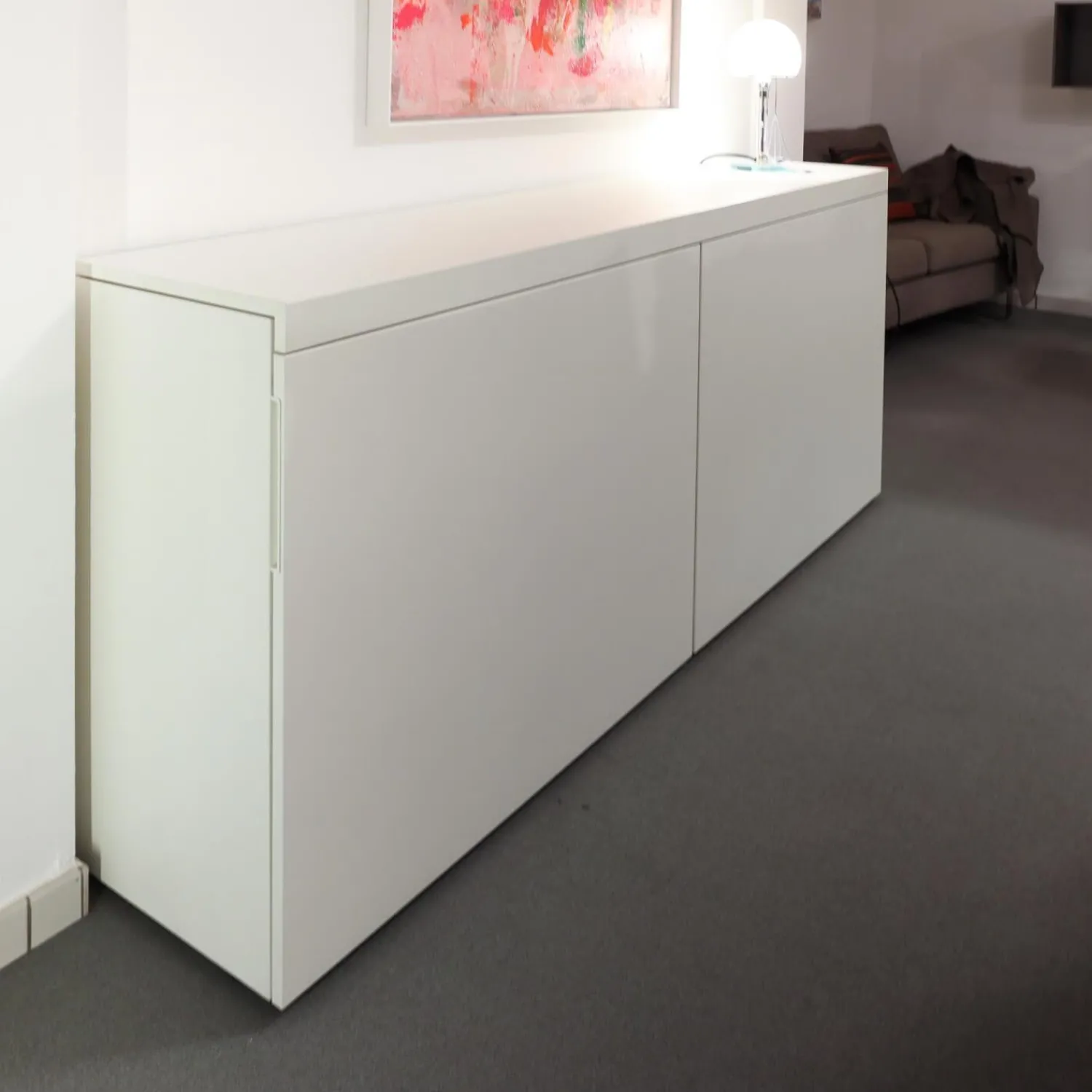 WernerWorks Kleiderschränke|Schiebetürenschrank Basic Cap Melaminbeschichtet Weiß Mit Schiebefronten Grifflos