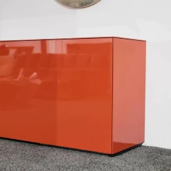 Kettnaker Kommoden & Sideboards|Schiebetüren-Sideboard Soma Lack Koralle Hochglanz Mit 2 Einlegeböde