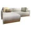 Christine Kröncke Schlafsofas|Schlafsofa Bente Stoff 092 Ecrue-Silber Grau mit Verstellfunktion