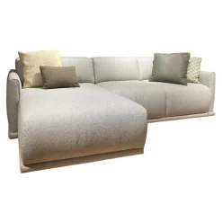 Christine Kröncke Schlafsofas|Schlafsofa Bente Stoff 092 Ecrue-Silber Grau mit Verstellfunktion