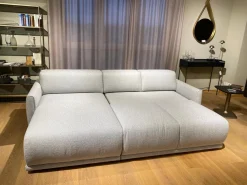 Christine Kröncke Schlafsofas|Schlafsofa Bente Stoff 092 Ecrue-Silber Grau mit Verstellfunktion