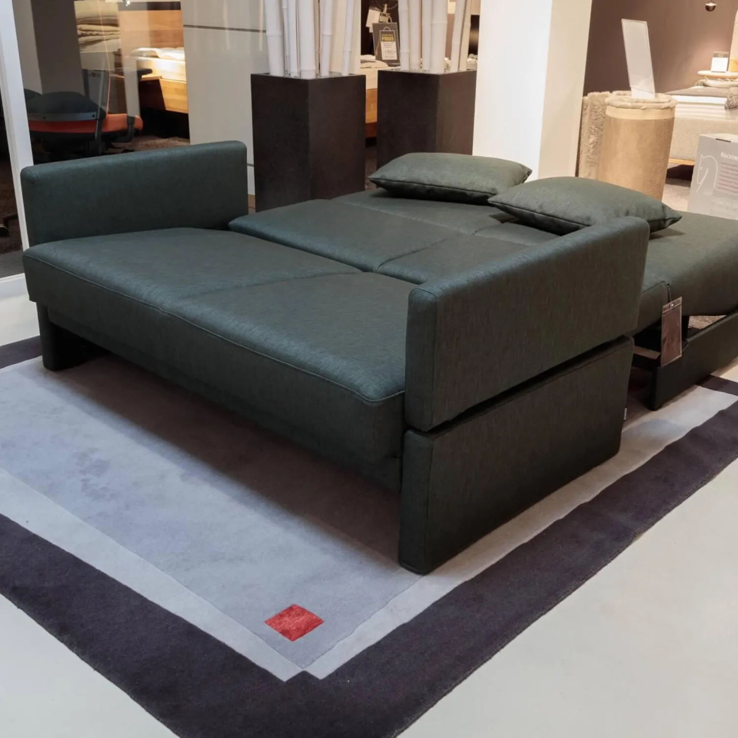 Brühl Schlafsofas|Schlafsofa Cara Stoff 2467 0035 Grau Armlehnen Abziehbar Fest Bezogen