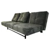 Brühl Schlafsofas|Schlafsofa Cross Over Stoff 4401 35 Grün Gestell Metall Schwarz Pulverbeschichtet Mit Rollen Hinten Inklusive Kissen