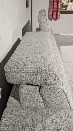 Restyl Schlafsofas|Schlafsofa Enya Stoff 2-7074 Grau Füße Schwarz