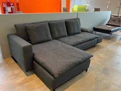 Signet Schlafsofas|Ecksofas|Schlafsofa Isla Stoff Reno Schiefer Grau Gestell Bügel Eiche Schwarz Inklusive Kissen Und Tablett
