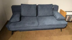 Restyl Schlafsofas|Schlafsofa Kendall Stoff 2-7063 Blau Füße Schwarz