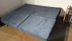 Restyl Schlafsofas|Schlafsofa Kendall Stoff 2-7063 Blau Füße Schwarz