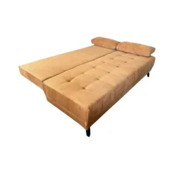 Eigene Herstellung Schlafsofas|Schlafsofa Liam Stoff Cord Kupfer Braun Rot Füße Metall Schwarz Inklusive Bettkasten Und Kissen