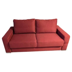 Restyl Schlafsofas|Schlafsofa Louna Stoff 2 6658 Rot Füße Chrom