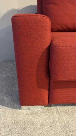 Restyl Schlafsofas|Schlafsofa Louna Stoff 2 6658 Rot Füße Chrom