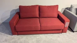 Restyl Schlafsofas|Schlafsofa Louna Stoff 2 6658 Rot Füße Chrom