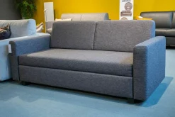 Franz Fertig Schlafsofas|Schlafsofa Minnie Stoff E2055 Anthrazit Füße Schwarz