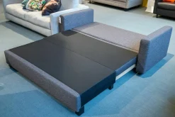 Franz Fertig Schlafsofas|Schlafsofa Minnie Stoff E2055 Anthrazit Füße Schwarz