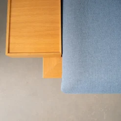 Signet Schlafsofas|Schlafsofa Veda Stoff Kvadrat Re Wool 657 Blau Gestell Eiche