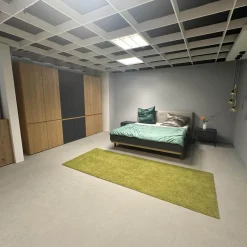 Hülsta Ganze Schlafzimmer|Schlafzimmer Amana Stupermatt Salbeigrün Grün Grau Akzent Und Kufe Eiche Natura