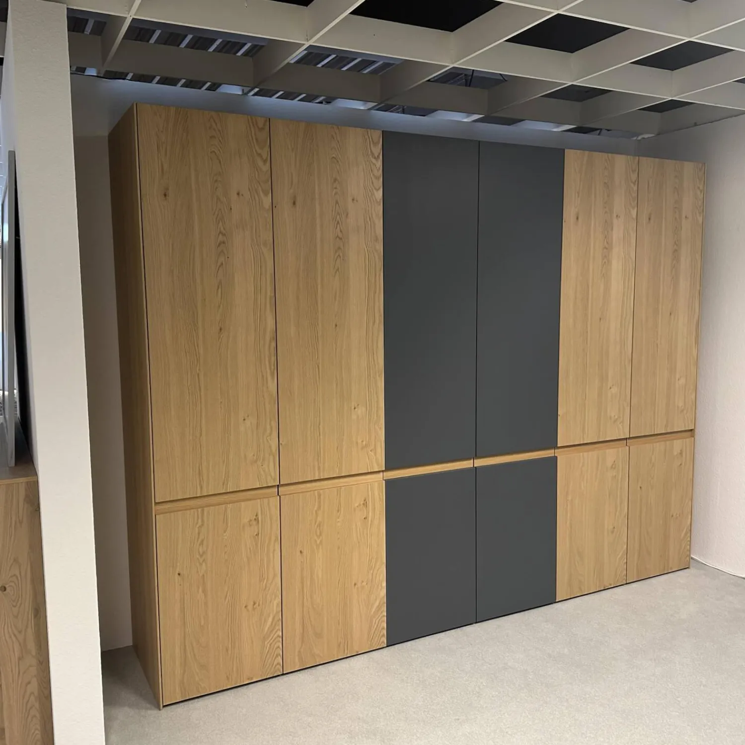 Hülsta Ganze Schlafzimmer|Schlafzimmer Amana Stupermatt Salbeigrün Grün Grau Akzent Und Kufe Eiche Natura