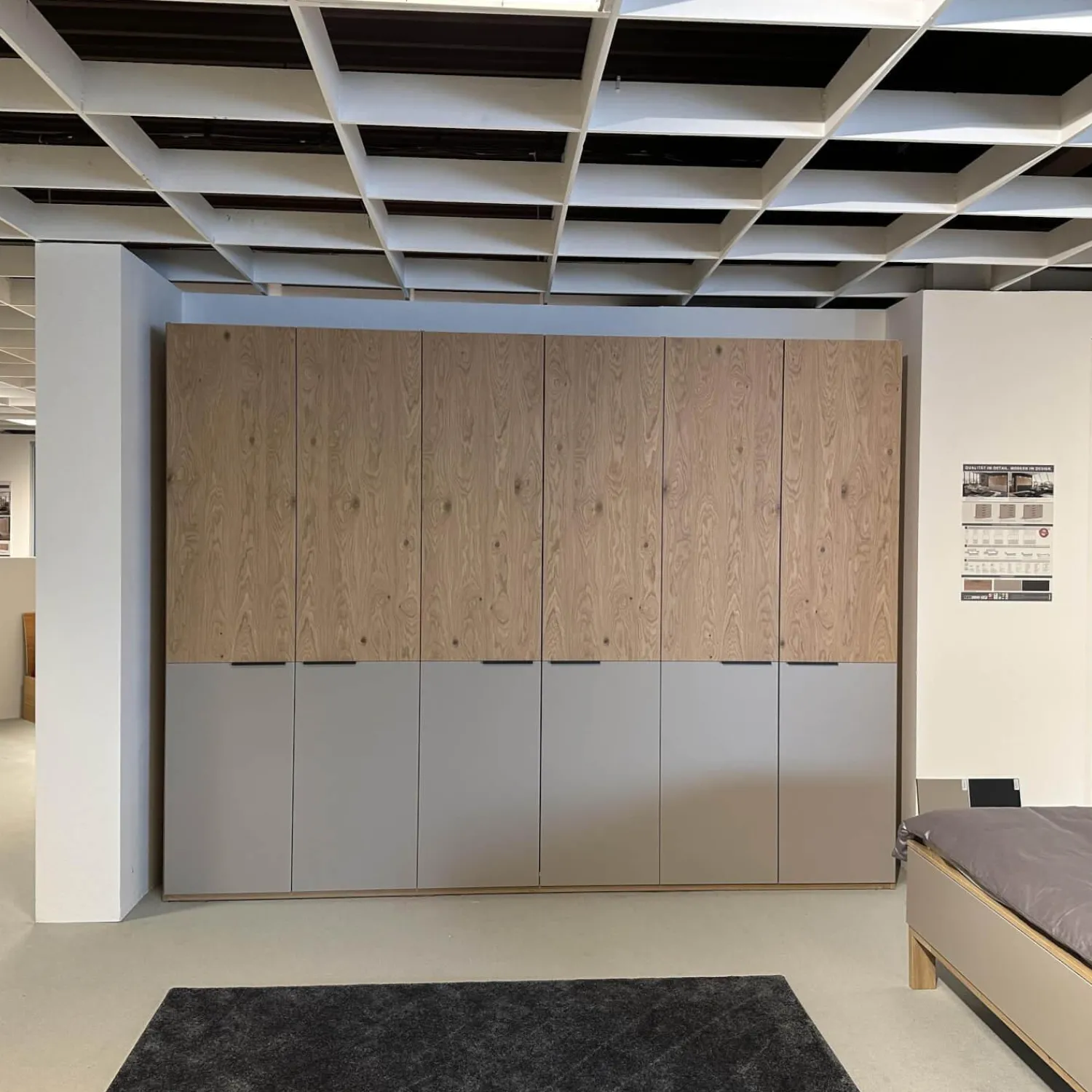 Disselkamp Ganze Schlafzimmer|Schlafzimmer Cuneo Balkeneiche Akzent Lack Taupe Grau Beige Griffe Smart Anthrazit Mit Beleuchtung